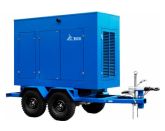 ТСС ЭД-250-Т400-2РПМ5 в погодозащитном кожухе на прицепе с АВР